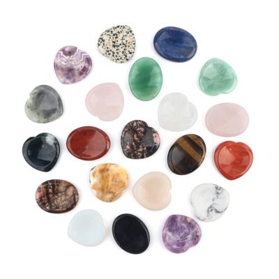 China China Wholesale Crystal Crafts Forget Stones Oval and Heart Shape Healing Worry Stones for sale