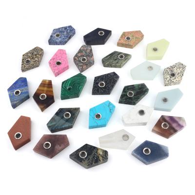 China Hot Sale Crystal Pipes Rhombus Cigarette Holder Natural Crystal Smoking Pipe from China for sale