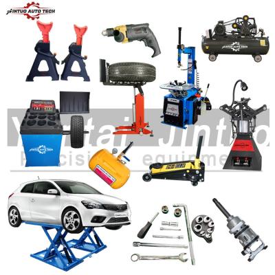 China Workshop tire shop equipment and tools tire service package solution tire changer wheel balancer JT-600+JW-99+JT-3000MS Combo for sale