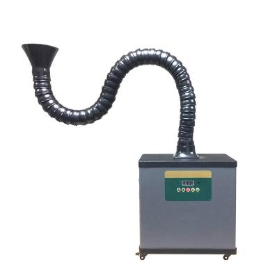 China Black Welding Smoke Extractor 75MM Iniet Flange With Single Flexible Arm for sale