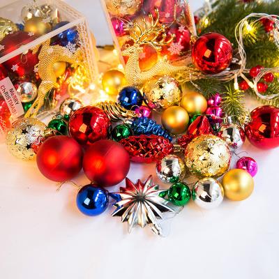 China 30pcs Modern Christmas Ornament Shiny Ball Gift Pack Christmas Window Decoration Painted Ball Christmas Tree Hanging Pendant for sale