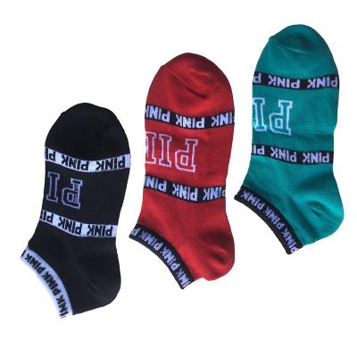 China Girls Women High Quality Cotton Sports Sock Sports Short Pink Gray Sock With Tags Multi Colors Ankle Socks Free-size for sale