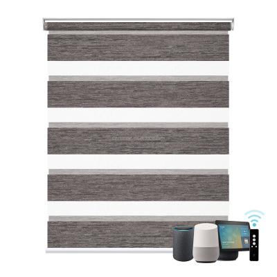 China UV Protection Shades Duo Horizontal Fabric Blind Curtain Roller Zebra Blinds for sale