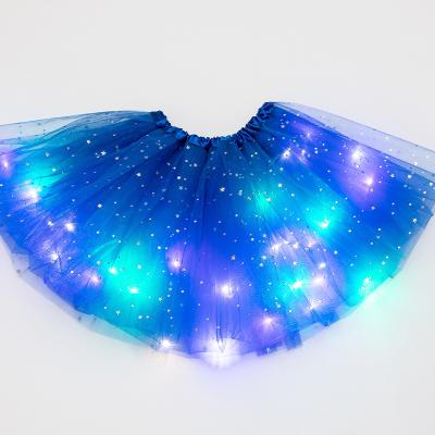 China Dresses Amazon Hot Sale Party Performance Wear Lights Led Tutu Formal Dress Skirts Girl For Kids for sale