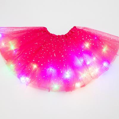 China Amazon Sale Hot QUICK DRY Princess Tutu Skirt Lights Birthday Gifts Led Tutu Dress Skirt For Girls Kids for sale