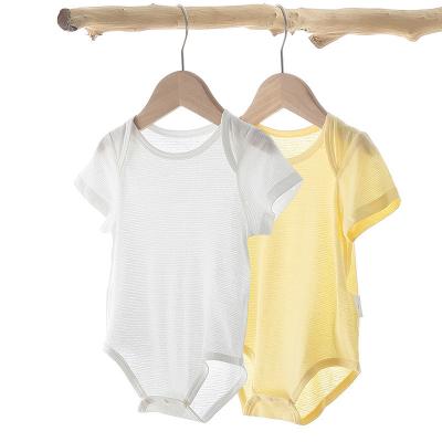 China Spandex/Bamboo Romper Breathable Newborn Infant Baby Fiber Baby Overalls Cloth Summer Soft Bamboo Wholesale Bamboo Rompers for sale