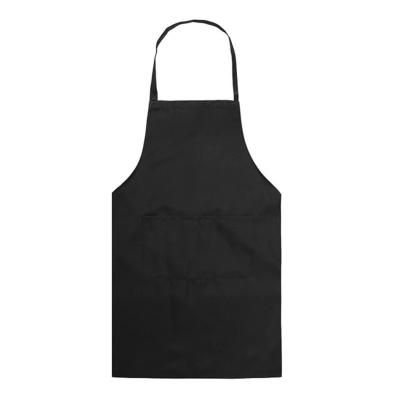 China Wholesale Promotion Advertising Apron Polyester Blank Kitchen Cleaning Cooking Chef Apron With Pocket for sale