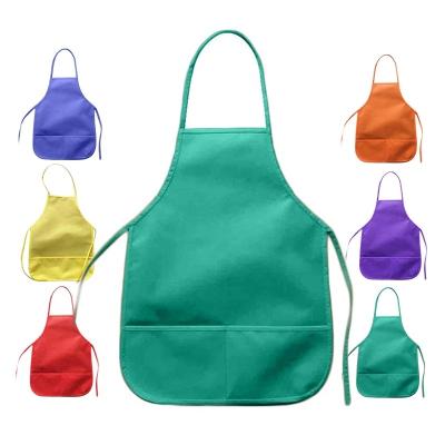 China Baking Wholesale Unisex Kids Aprons Waterproof Nonwoven Fabric Kids Painting Apron for Art Painting Class Craft Activities for sale