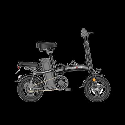 China 2021 MIDONKEY LE CAE Folding Steel Ebike Life Free Maintenance Most Sold Product 14 Inch Shockingproof City Foldable Electric Bike for sale