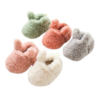 China Winter Breathable Baby Rubber Soles Shoes and Socks Thickened Warm Rabbit Non-slip Baby Floor Bumps Newborn Toddler Socks for sale