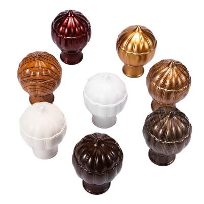 China Wholesale High Quality Round Minimalist Header Finial Fit For Curtain Rod For Curtain Decor for sale