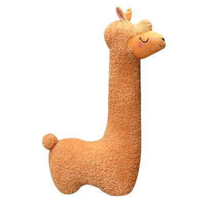 China Eco-friendly Material Wholesale Cute Big Doll Sleeping Pillow Stuffed Animal Toys Alpaca Pillow Plush Toys for sale