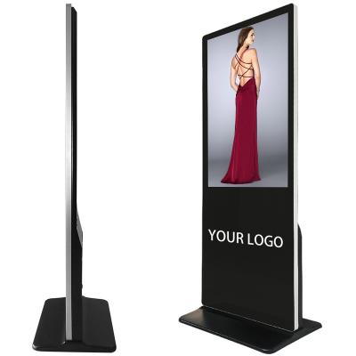 China Smart Media Player Advertising Rack Floor Split Screen 43 Inch Screens Standalone Vertical Digital Signage for sale