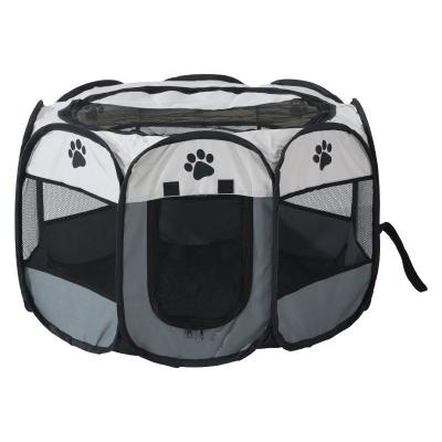 China Breathable Oxford cloth scratch collapsible dog cage cat delivery room cat litter nest dog kennel Octagon pet tent for sale