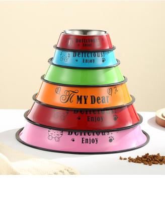 China Non-automatic GOODERS customized pet supplies stainless steel basin dog bowl pet feeders anti-slip bowls for sale