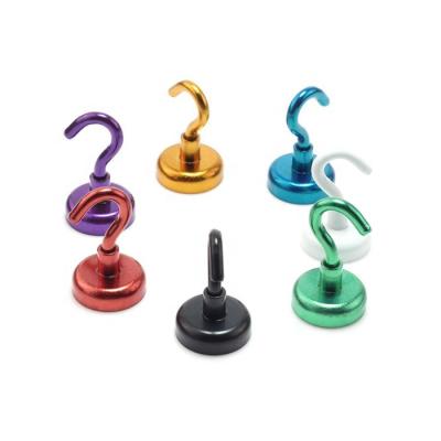 China Industrial Wholesale Strong Colorful 18lbs Neodymium Magnetic Hook For Home Kitchen for sale