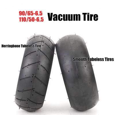 China scooter tires 90/65-6.5 tubeless tire 110/50-6.5 inne vacuum slick tire for electric scooter accessories 90/65-6.5 slick tubeless tire for sale