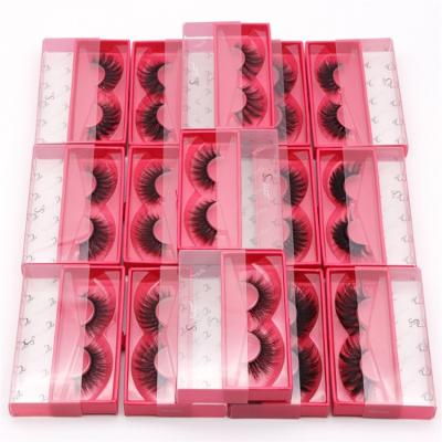 China False Fluffy Tapered Free Mink Eyelashes Full Strip False Long Natural Cruelty Lashes With Case for sale