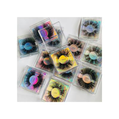 China Cruelty Dramatic 27MM Thick Fluffy Eyelashes 8D 25mm Long Big Free The Latest Design Wholesale 8D 25mm Fluffy Eyelashes 27MM Thick and Long False Eyelashes for sale