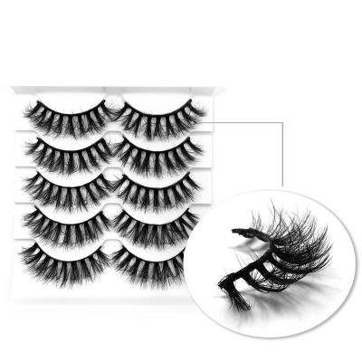 China Thick Custom Synthetic Hair False Eyelashes Wholesale Handmade 5pairs Premium Eyelash Extension for sale