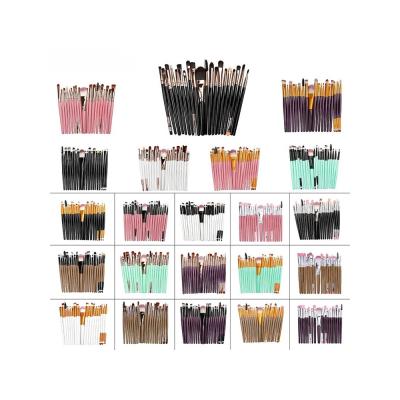 China High Quality Flat Brush Lady 20pc Sprinkle Base Eyeshadow Eyeliner Lip Brush Tool Makeup Set Brush for sale