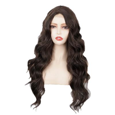 China Custom Women's Water Wave Silky Heat Resistant Lace Front Wig Pastel Wavy Wigs For Daily Use for sale