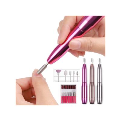 China USB & Silent & Hot Selling Popular Portable Nail Art Products Nail Polishing Machine USB Electric Nail Drill Adjustable Speed for sale