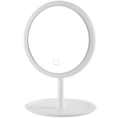 China Hot Sale Lit Led Portable Beauty Touch Screen Desktop Makeup Mirror With Led Light Smart Flat Mirror for sale