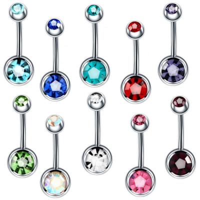 China Hot Sale TRENDY Ready to Ship Stainless Steel Belly Button Ring Body Piercing Jewelry for Women for sale