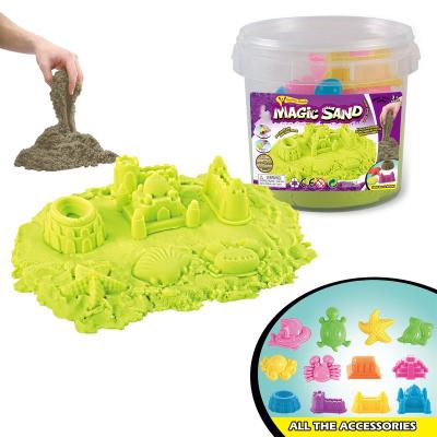 China Plastic Children's Beach Toys Non Stick Space Sand Educational Toys Interesting Interactive Set Magic Sand for sale