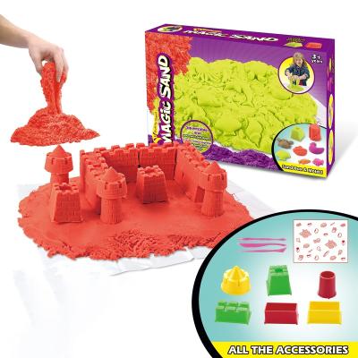 China Plastic Light Up Hot Selling Magic Modeling Sand Castle Style Educational Preschool Toys For Kids Space Sand for sale