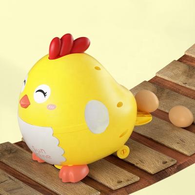 China ABS Tiktok Can Run Soft Cute Luminous Story Machine Pet Egg Laying Music Chicken Glue Doll Electric Children's Toy for sale