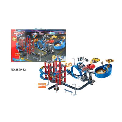 China Toy Manufacturer Wholesale Children's Gathering Slot Educational Rail Car Set Toy Orbital Racing Car for sale