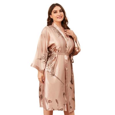 China Spring Summer Ice Silk Ladies Nightgown QUICK DRY Bathrobe for sale