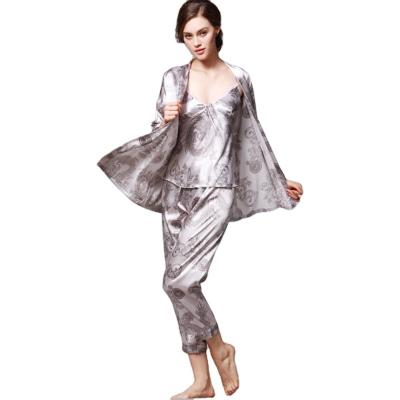 China Ladies Lingerie Home Clothing 3Pcs Sleepwear Set Women Kimono QUICK DRY Bathrobe for sale