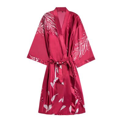 China QUICK DRY Women's Long Lightweight Satin Robes Full Body Sleepwear for sale