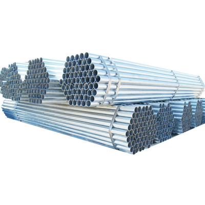 China Construction 2 Inch 5m Hot Dip Galvanized Round Steel Pipe Galvanized Coated Round Steel Pipe For Construction for sale