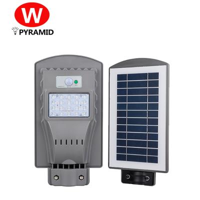 China Campus / road / residential area model new 2 years warranty IP65 20w led solar street light all in one for sale