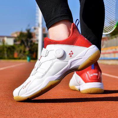 China Fashion Trend Non-slip Comfortable Training Outdoor Rotary Knob Shoes Indoor Court Tennis Mesh Badminton Shoes Men Breathable for sale