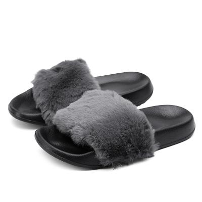 China Lady Girl Outdoor Fur Women's Slippers Hot Popular Fluffy Furry Shoes Women's Fashion Trend Sales Indoor Slippers Winter Summer Women's Indoor Slippers for sale