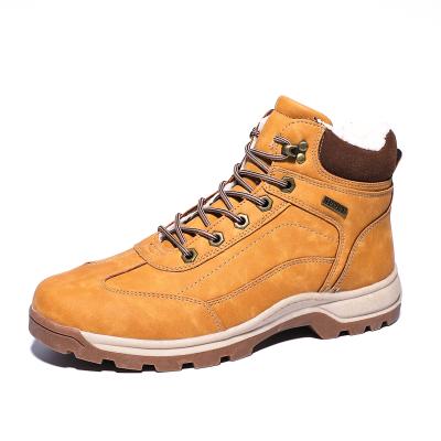 China 2021 Fashion Trend Warm Winter Nubuck Construction Work Boots Leather Shoes For Men for sale