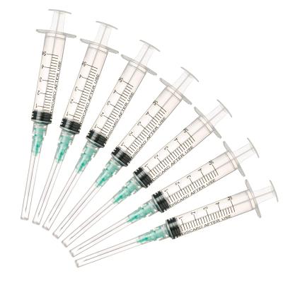 China Plastic injection 5ml syringes with needle for medical 5ML luer lock with syringe with needle for sale