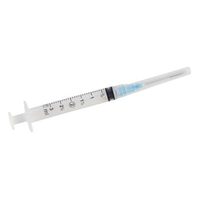 China Disposable plastic injection manufacturers factory for medical 3ML luer lock syringe with needle for sale