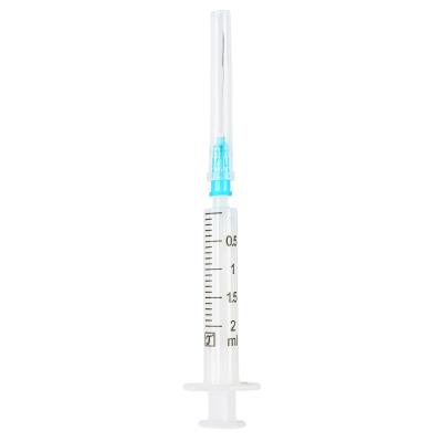 China Single-Use CE and ISO Certified Disposable Medical Two-Part Syringe for sale