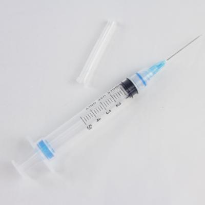 China Medical Grade 5ml Disposable Auto-Disable Syringe With Needle AD Syringe for sale