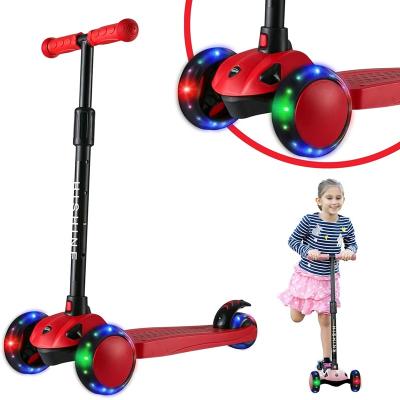 China 2021 Kids Plastic Scooter Adjustable Size, SC8 3 Wheel Scooter for Kids Ages 3-5 with Snap Wheels, Support One Drop Shipping, Red for sale