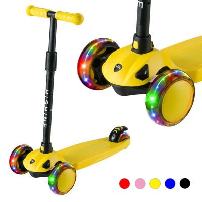 China Hot Sales Child Hishine Adjustable Toddler Scooter LED Light 3 Wheels Kick Scooter For Sale Fashion Toddler Scooter for sale