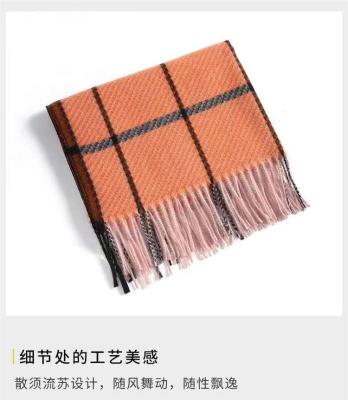 China Wholesale Polyester Manufacturer Polyester Brushed Plaid Scarf Fashion Winter Custom Scarf for sale