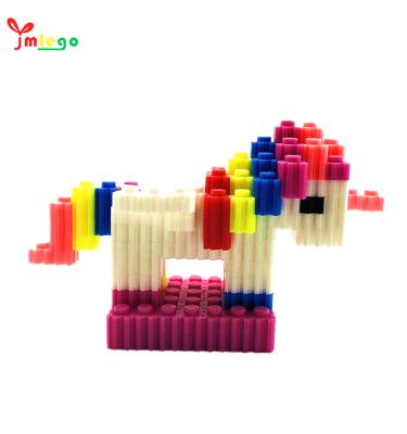 China Eco-friendly DIY Creativity Building Block Toys Unicorn Legoing Building Block For Kids for sale