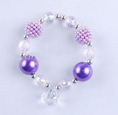 China BOHEMIA purple color bead necklace kids jewelry crystal jewelry for kids necklace low price wholesale for sale